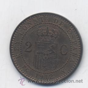 Monedas de Espa&ntilde;a: ALFONSO XIII- 2 CENTIMOS-1912*12-PCV-SC - Foto 2