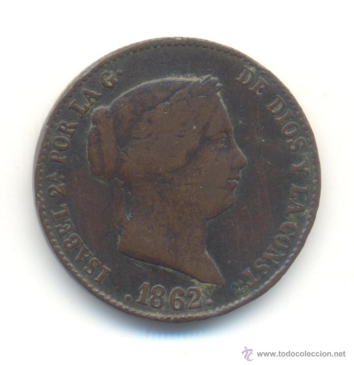 Monedas de Espa&ntilde;a: ISABEL II 25 CENTIMOS DE REAL 1862 SEGOVIA - Foto 1