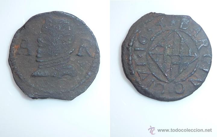 Monedas de Espa&ntilde;a: FELIPE IV. UN ARDITE. CECA: BARCELONA. A&Ntilde;O 1654. - Foto 1