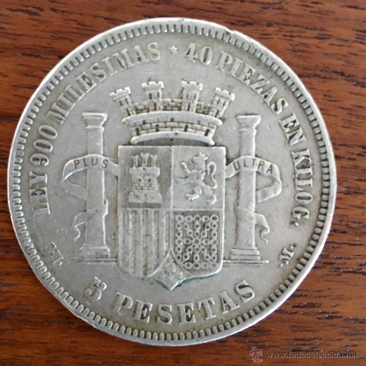 moneda de plata 5 pesetas año 1870 - Comprar Monedas de Isabel II a