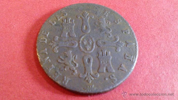 Monedas de Espa&ntilde;a: ISABEL II 1844, 8 MARAVEDIS DE SEGOVIA - Foto 2