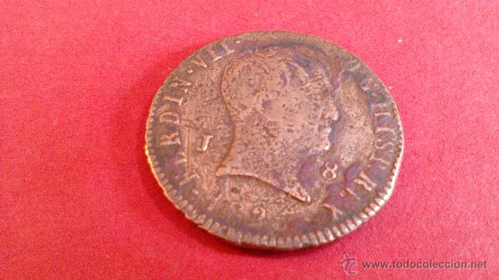 Monedas de Espa&ntilde;a: FERNANDO VII 1825, 8 MARAVEDIS DE Jubia - Foto 1
