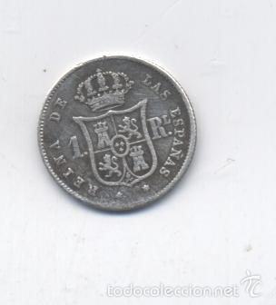 Monedas de Espa&ntilde;a: ISABEL II- 1 REAL- 1852-MADRID-PLATA - Foto 2