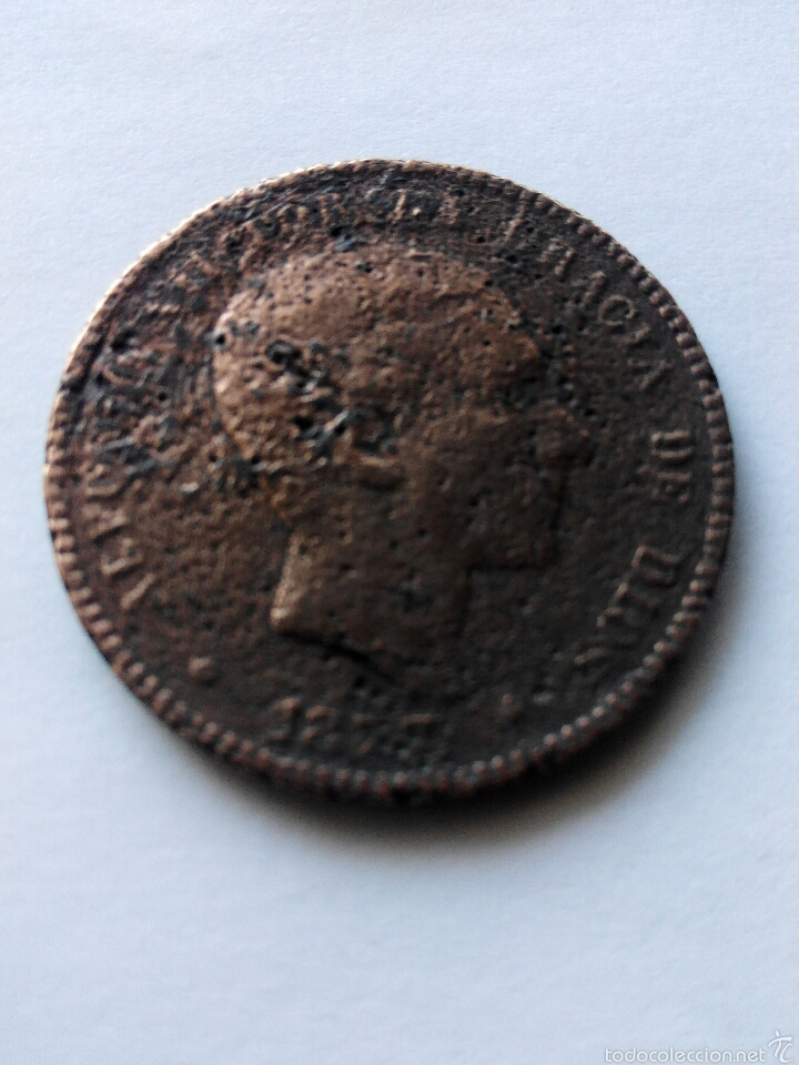 Monedas de Espa&ntilde;a: Moneda. Espa&ntilde;a . 10 Centimos. Alfonso XII. 1877 - Foto 1