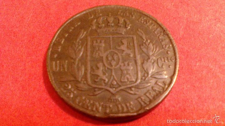 Monedas de Espa&ntilde;a: ISABEL II, 25 CENTIMOS DE REAL, 1863 SEGOVIA - Foto 2