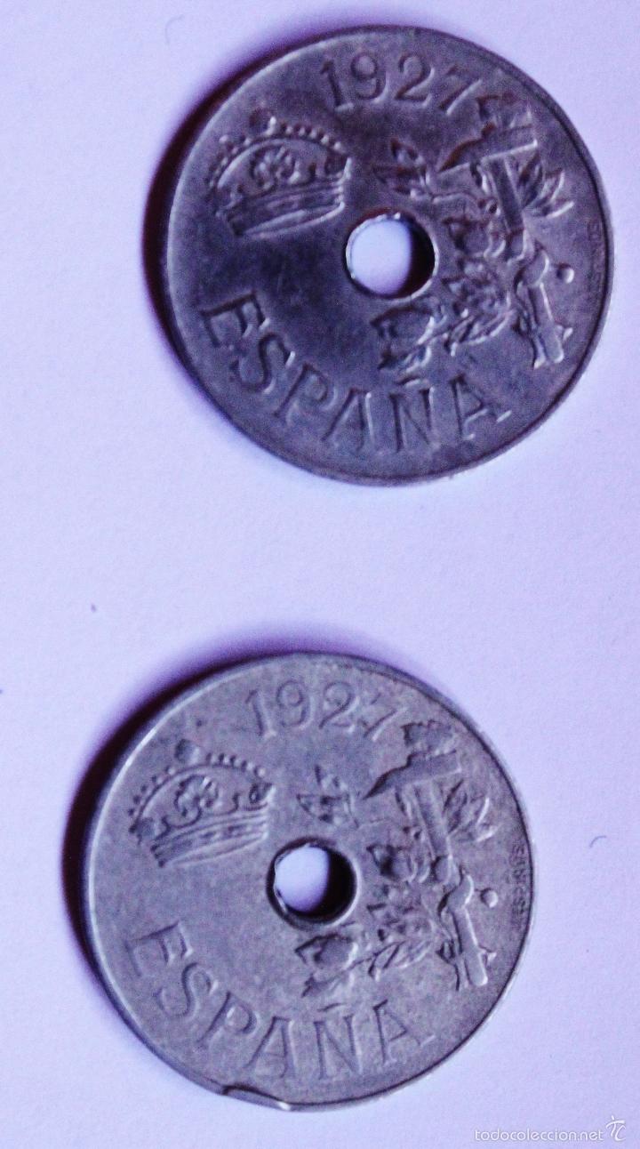 Monedas de Espa&ntilde;a: Monedas de 25 centimos 1927 - Foto 2