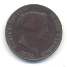 Monedas de España: AB- MUY BONITOS 25 CÉNTIMOS DE REAL SEGOVIA AÑO 1862 ISABEL II. Lote 55947901