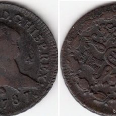 Monedas de España: CARLOS III: 4 MARAVEDIS 1787 SEGOVIA. Lote 56042853