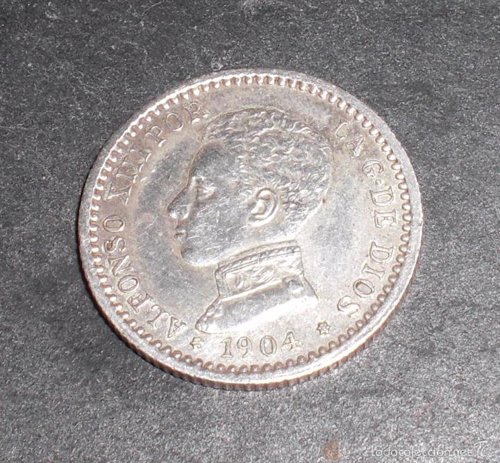Coins of Spain: 50 centimos Alfonso XIII 1904 10 plata