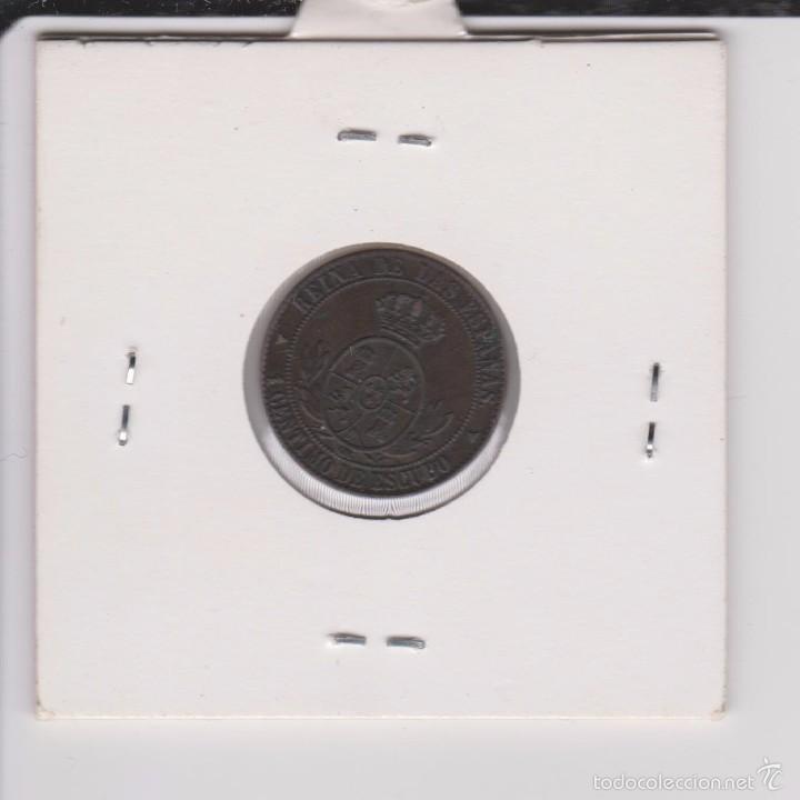 Monedas de Espa&ntilde;a: 1 centimo de escudo 1868 ceca Segovia EBC- - Foto 2