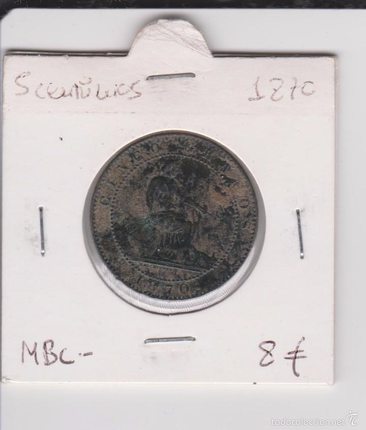 Monedas de Espa&ntilde;a: 5 centimos 1870 Gobierno provisional MBC- - Foto 1