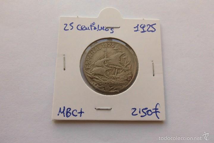 Monedas de Espa&ntilde;a: 25 centimos 1925 MBC+ - Foto 1