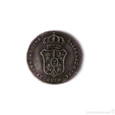 Monedas de España: MEDALLA DE PLATA MONETIFORME DE MÓDULO 1/2 REALES, ACLAMACIÓN COMO REINA ISABEL II. AÑO: 1833 MBC. Lote 57060055