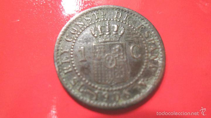 Monedas de Espa&ntilde;a: MONEDA 1 CENTIMO DE ALFONSO XII - Foto 2