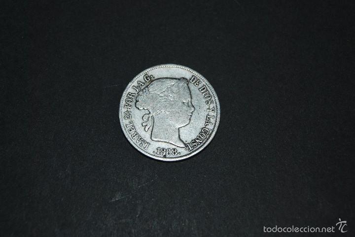 Monedas de Espa&ntilde;a: MONEDA DE 40 C&Eacute;NTIMOS DE ESCUDO - ISABEL II - 1868 - Foto 1