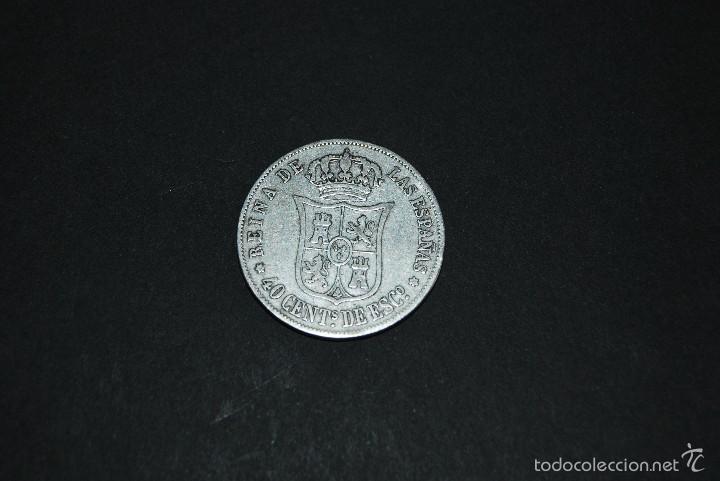 Monedas de Espa&ntilde;a: MONEDA DE 40 C&Eacute;NTIMOS DE ESCUDO - ISABEL II - 1868 - Foto 2