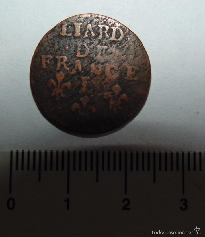 Monedas de Espa&ntilde;a: 1 liard Luis XIV, - Foto 1