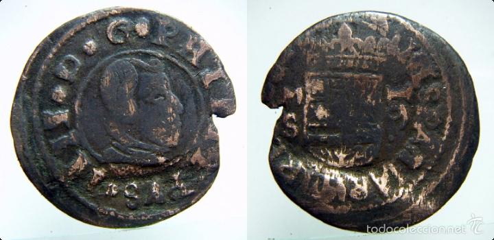 Monedas de Espa&ntilde;a: Moneda de FELIPE IV 16 MARAVEDIS - Foto 1
