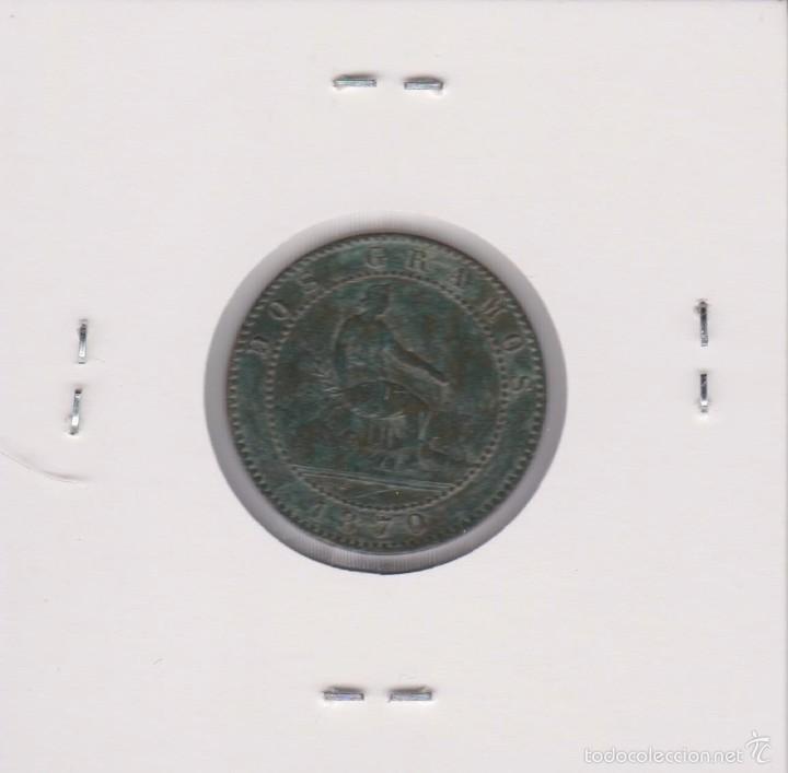 Monedas de Espa&ntilde;a: 2 centimos 1870 Gobierno provisional MBC++ - Foto 2