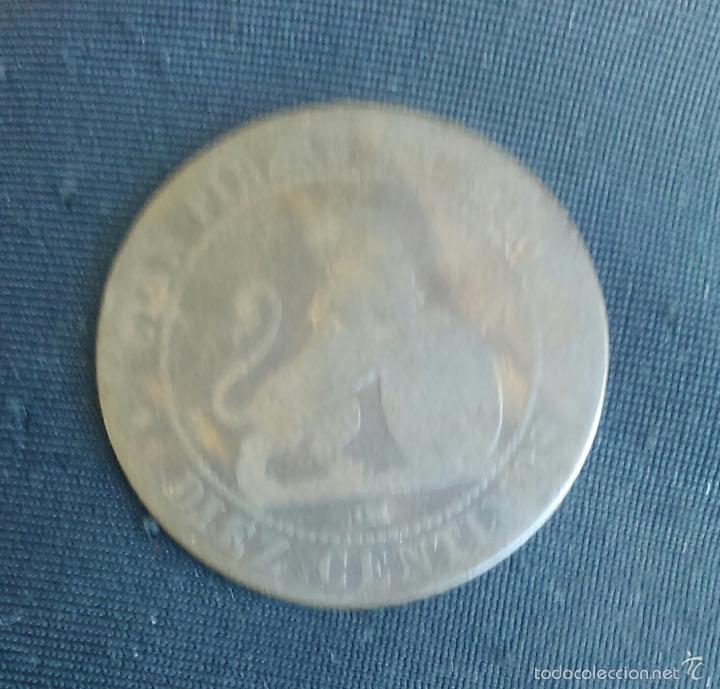 Monedas de Espa&ntilde;a: GOBIERNO PROVISIONAL *** MONEDA DE 10 CENTIMOS *** A&Ntilde;O 1870 - Foto 2
