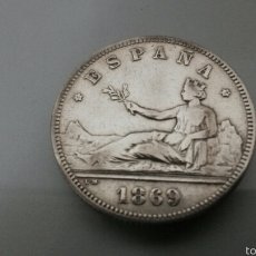 Monedas de España: 2 PESETAS 1869 *18 69 PLATA 9,93GR. GOBIERNO PROVISIONAL