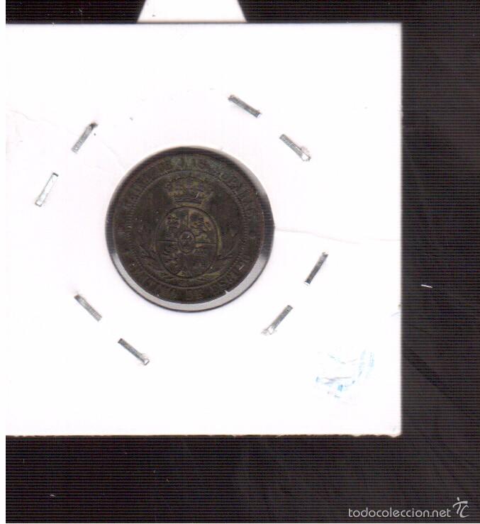 Monedas de Espa&ntilde;a: 1/2 CENTIMO DE ESCUDO  ISABEL II - Foto 2