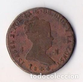 Monedas de Espa&ntilde;a: ISABEL II   8 M     COBRE  1844 - Foto 1