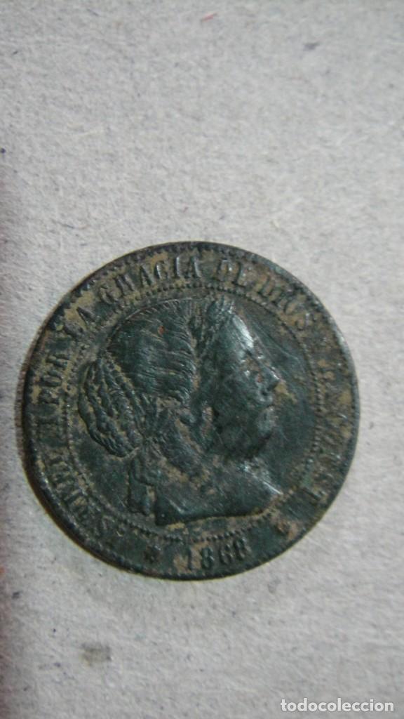 Monedas de Espa&ntilde;a: isabel II , medio centimo de escudo 1868 - ceca barcelona - Foto 1