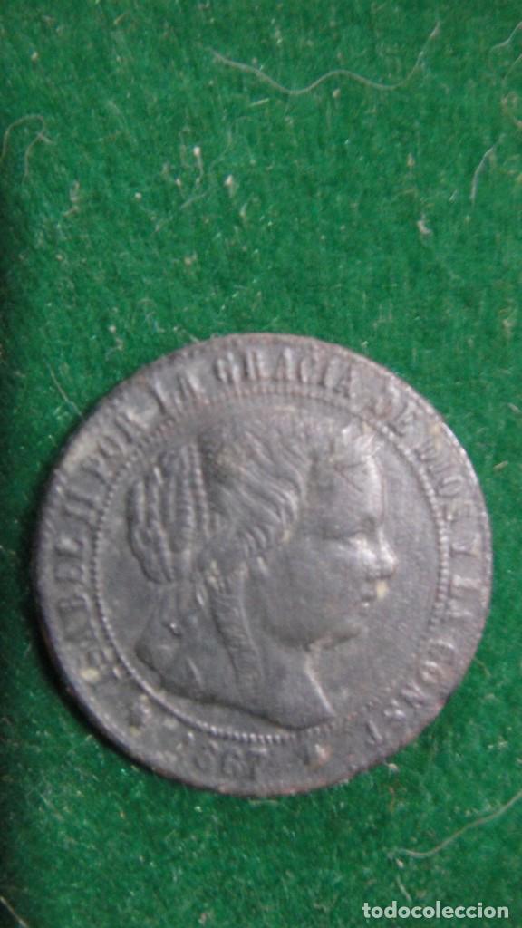Monedas de Espa&ntilde;a: isabel II , medio centimo de escudo 1867 - ceca barcelona - Foto 1
