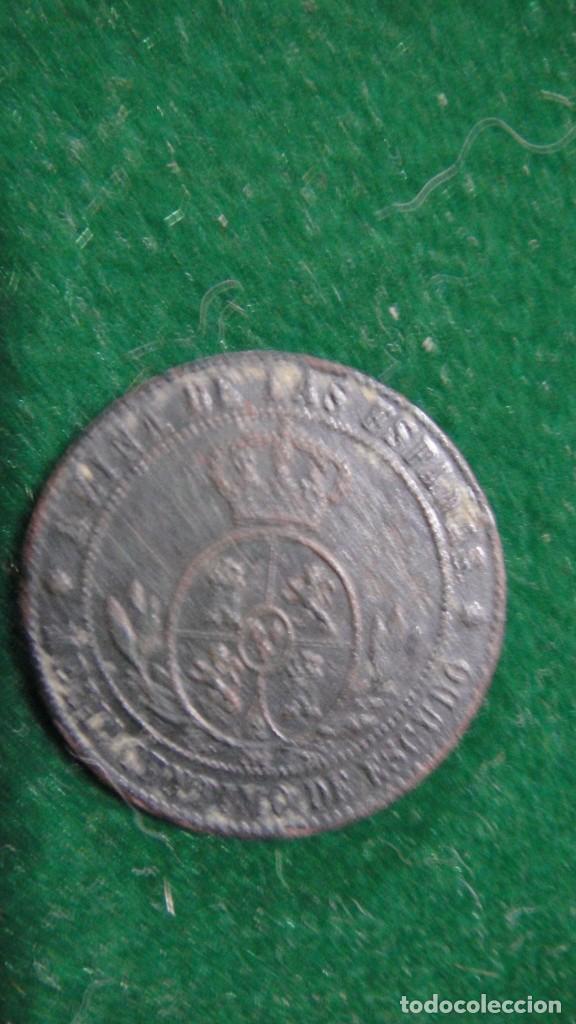 Monedas de Espa&ntilde;a: isabel II , medio centimo de escudo 1867 - ceca barcelona - Foto 2