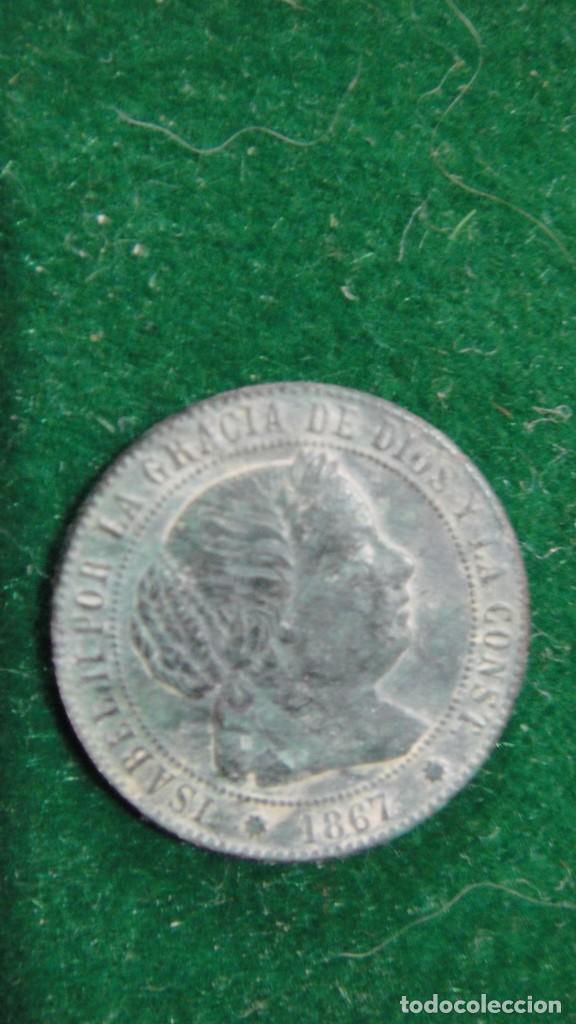 Monedas de Espa&ntilde;a: isabel II , medio centimo de escudo 1867 - ceca barcelona - Foto 1