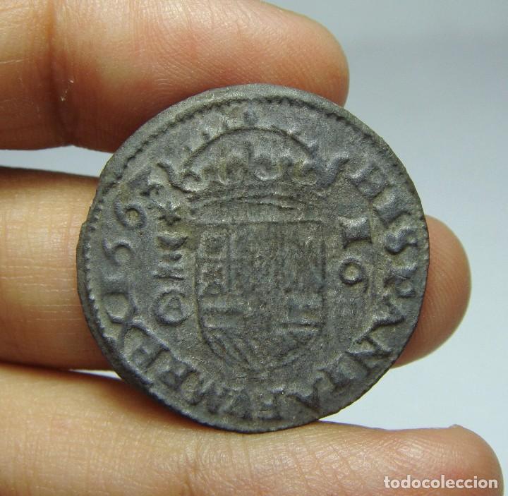 Monedas de Espa&ntilde;a: 16 Maraved&iacute;s. Felipe IV. Cuenca - 1663. - Foto 2