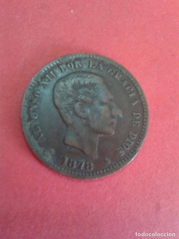 Monedas de Espa&ntilde;a: ALFONSO XII. 5 C&Eacute;NTIMOS DE 1878. EBC. BELLA. - Foto 1