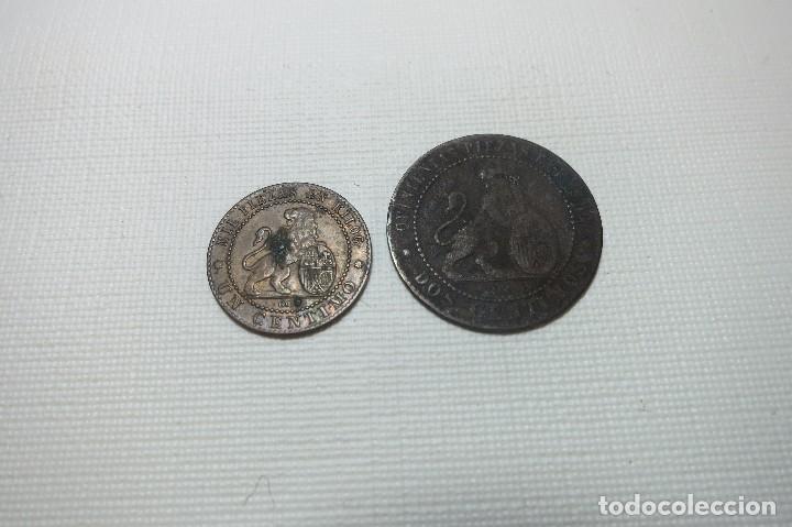 Monedas de Espa&ntilde;a: MONEDA DE 1 y 2 CENTIMOS DEL GOBIERNO PROVISIONAL 1870 - Foto 2
