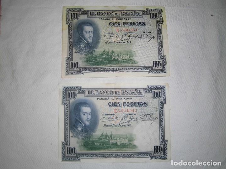 Monedas de Espa&ntilde;a: dos billetes de 100 ptas 1925 - Foto 1
