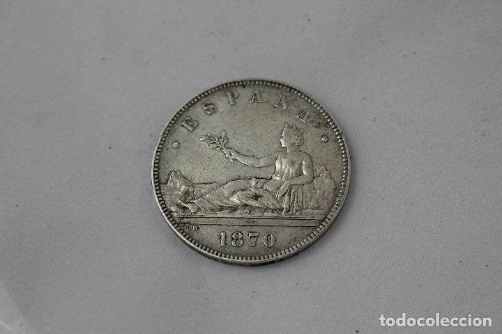 Monedas de Espa&ntilde;a: MONEDA DE 5 PESETAS DE PLATA &oacute; DURO DE PLATA DE 1870* 18-70 EXCELENTE