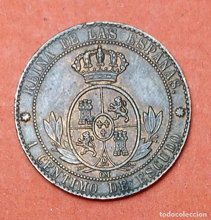 Monedas de Espa&ntilde;a: ISABEL II : 1 Centimo de Escudo 1868 Barcelona - Foto 2