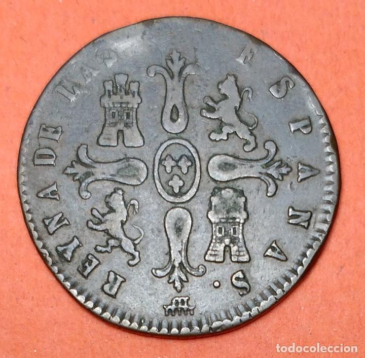 Monedas de Espa&ntilde;a: ISABEL II : 8 Maravedis 1843 Segovia - Foto 2