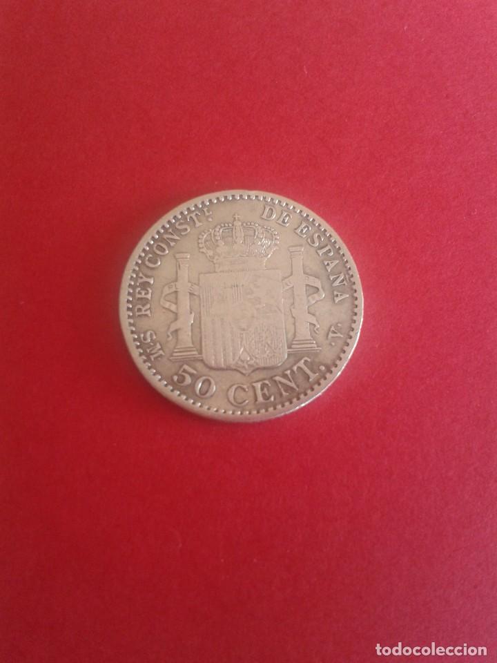 Monedas de Espa&ntilde;a: ALFONSO XIII. 50 C&Eacute;NTIMOS. 1900. SMV. - Foto 2