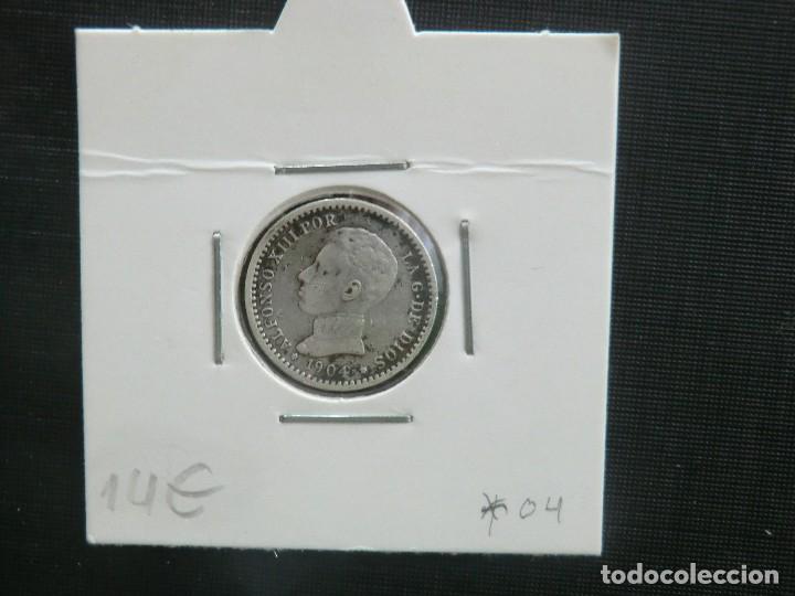 Monedas de Espa&ntilde;a: 50 CENTIMOS PLATA  -  ALFONSO XII  -  1904 - Foto 1