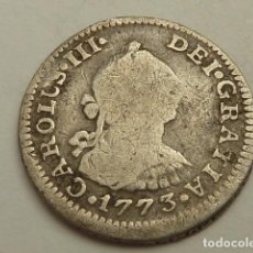 Monedas de España: ESCASA MONEDA 1/2 REAL DE PLATA DE 1773 DE CARLOS III, MEXICO VARIANTE CECA Y ENSAYADORES INVERTIDOS