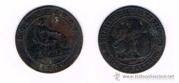 Monedas de Espa&ntilde;a: MONEDA DE ESPA&Ntilde;A, 1870, 2 CENTIMOS (LOTE 13) - Foto 1
