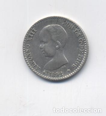 Monedas de Espa&ntilde;a: ALFONSO XIII- 50 CENTIMOS-1892*9-2 PGM-EBC - Foto 1