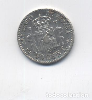 Monedas de Espa&ntilde;a: ALFONSO XIII- 50 CENTIMOS-1892*9-2 PGM-EBC - Foto 2