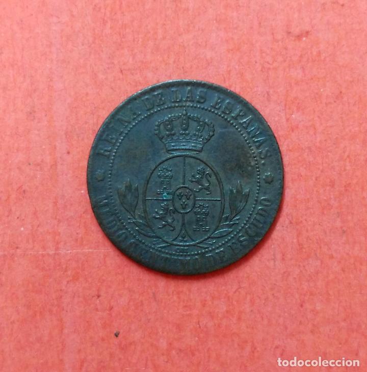 Monedas de Espa&ntilde;a: ISABEL II : 1/2 Centimo de Escudo 1868 Sevilla - Foto 2