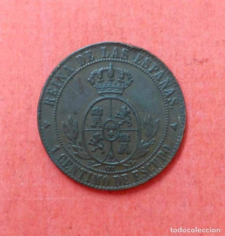 Monedas de Espa&ntilde;a: ISABEL II : 1 Centimo de Escudo 1867 Segovia - Foto 2