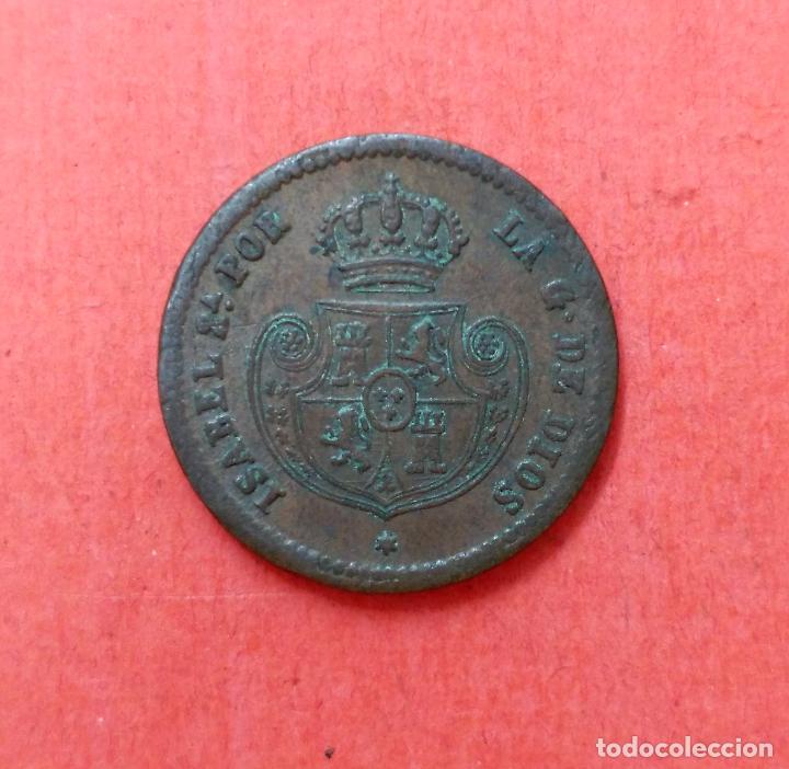 Monedas de Espa&ntilde;a: ISABEL II : 1 Decima de Real 1850 Segovia - Foto 2