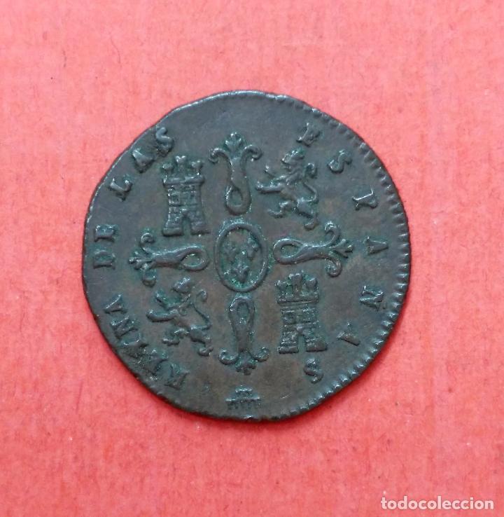 Monedas de Espa&ntilde;a: ISABEL II : 2 Maravedis 1838 Segovia - Foto 2