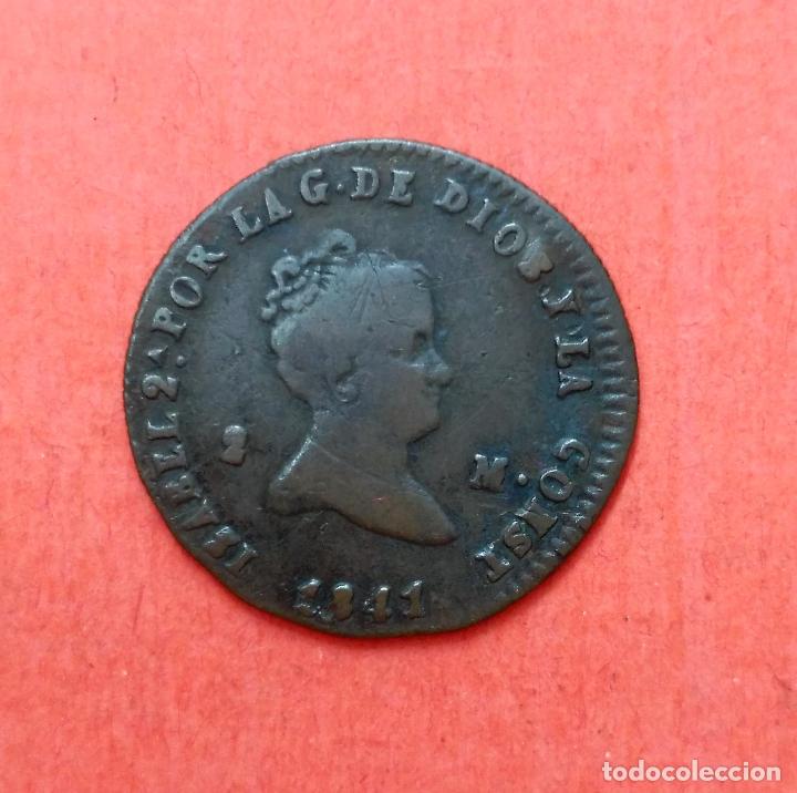 Monedas de Espa&ntilde;a: ISABEL II : 2 Maravedis 1841 Segovia - Foto 1