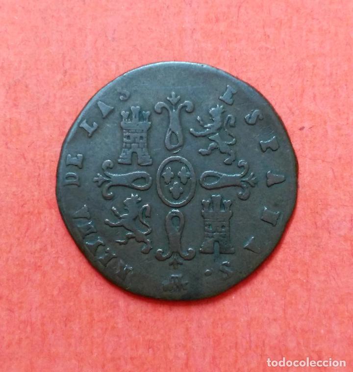Monedas de Espa&ntilde;a: ISABEL II : 2 Maravedis 1845 Segovia - Foto 2
